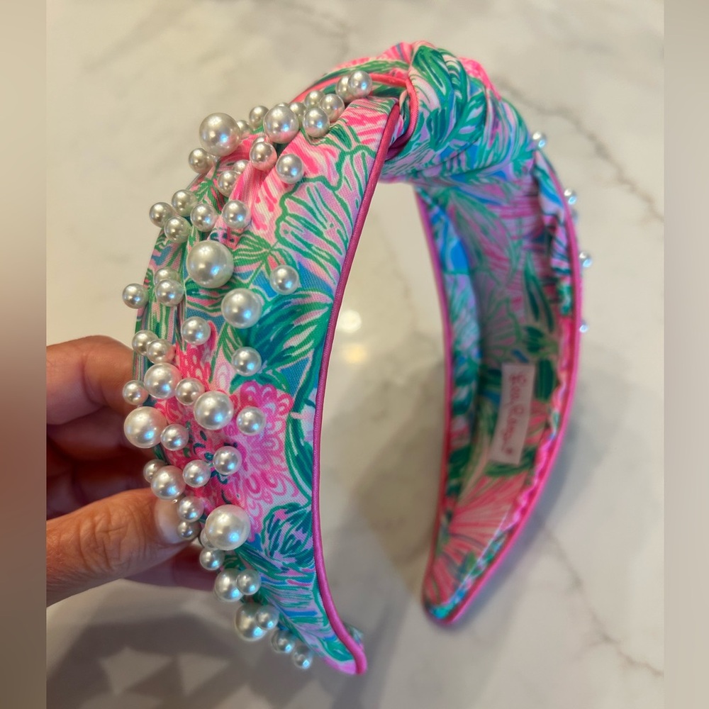 Lilly Pulitzer Pink and Green Floral Headband